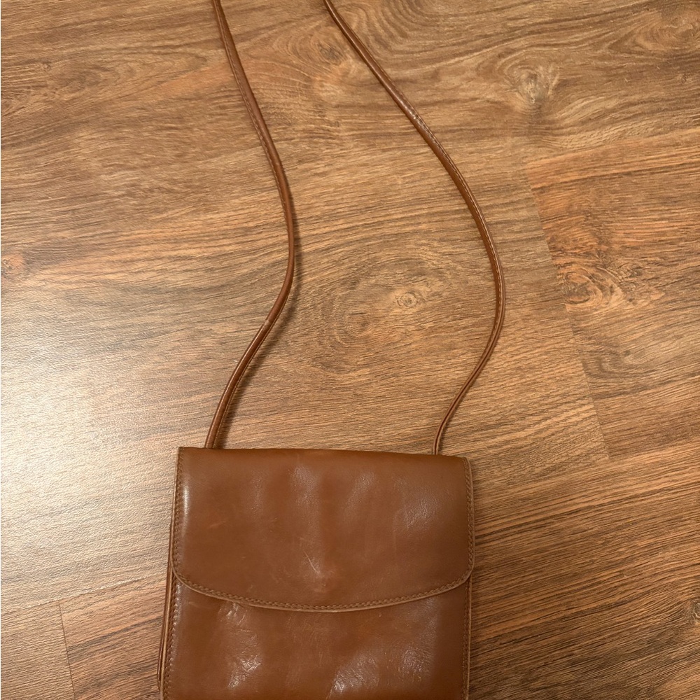 Classic Brown Leather Crossbody Bag - Women's Crossbody